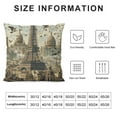thumbnail image 5 of Creowell Throw Pillow Cover Brown Vintage Collage of Old Traveling Paris Travel Gallery Pillowcase Home Decorative Square Pillow Case Cushion Cover,Multi-Size, 5 of 5