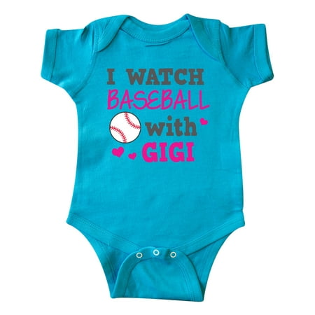 

Inktastic I Watch Baseball with My Gigi Gift Baby Boy or Baby Girl Bodysuit