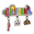thumbnail image 2 of CityDreamShop California 3 Charm Souvenir Magnet Featuring the California Bear,California West Coast License Plate and Beach Sandles, 2 of 2