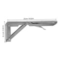 thumbnail image 2 of HEALEEP foldable shelving support Shelf Bracket Stainless Steel Silver 1Pack for Practical Use, 2 of 8