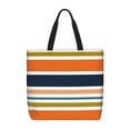 thumbnail image 1 of Easygdp Colorful Pastel Stripes Bolsa Tote para Mujer, Bolso de Hombro para Trabajo, Playa, Viajes, Compras y Supermercado, 1 of 7