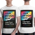 thumbnail image 4 of USPEED Custom T Shirts with Photo/Logo/Text - Midweight Personalized Comfort Cotton Tee for Men Women Design Your Own Shirt Front & Back Print, 4 of 5