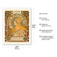 thumbnail image 2 of Zodiac (Zodiaque) Calendar - La Plume Magazine - Vintage France Advertising Poster by Alphonse Mucha c.1896 - Fine Art Matte Paper Print (Unframed) 20x26in, 2 of 4