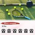 thumbnail image 4 of Amortiguador de Raqueta de Tenis [6PCS] - Divertido Forma de Patita de Gato Lindo Amortiguador de Vibración de Silicona para Raqueta [Negro, Blanco], 4 of 7