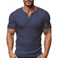 thumbnail image 1 of pstuiky Camisas de vestir de manga corta para hombre, Camisa de verano para hombre, playera, de manga corta, informal, de color liso, con botones, manga corta y cuello en V. camisetas de hombre s, 1 of 4
