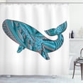 thumbnail image 1 of Ambesonne Underwater Shower Curtain, Humpback Whale Sea, 69"Wx84"L, Teal Blue Dried Rose, 1 of 3