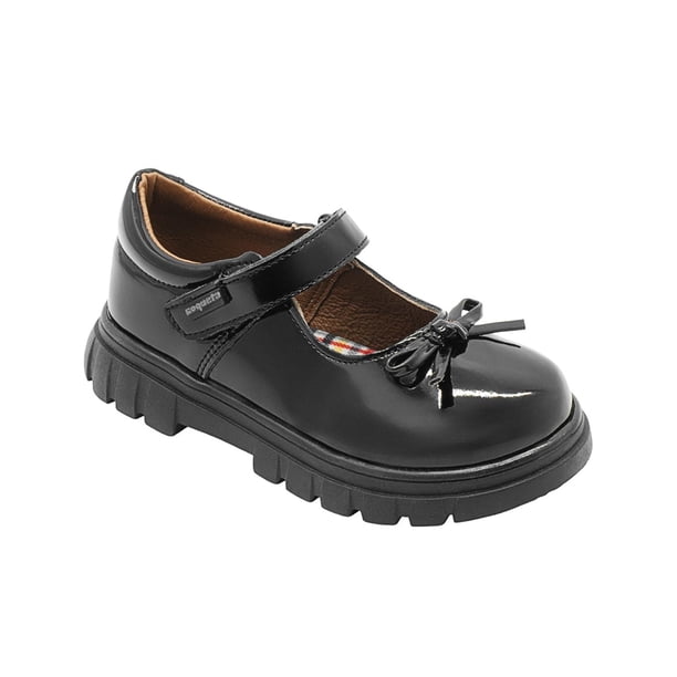 Zapato Escolar Para Niña Coqueta® Suela Chunky Charol Negro negro 17