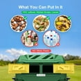 thumbnail image 5 of Dual Chamber Compost Tumbler Bin, 43 Gallon Capacity with Included Gardening Gloves, 5 of 15
