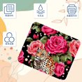 thumbnail image 3 of Alfombrilla de ratón con diseño de leopardo rosa pequeño: base de goma antideslizante, fácil deslizamiento, superficie cómoda, materiales duraderos, portátil y con un diseño moderno y, 3 of 7