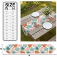 thumbnail image 3 of Turquoise Orange Palm Leaves Table Runner Linen Burlap Table Runner 90 Inches Long Tropical Botanical Summer Dresser Scarves for Kitchen Island Coffee Dining Room Party Wedding Holiday Decor 13"x90", 3 of 8