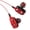 Red, variant on Wired Earphones with Microphone Headset Stereo Sound Quality Noise Canceling Headphones 3.5mm,for Running/Cooking/Gym/Sports