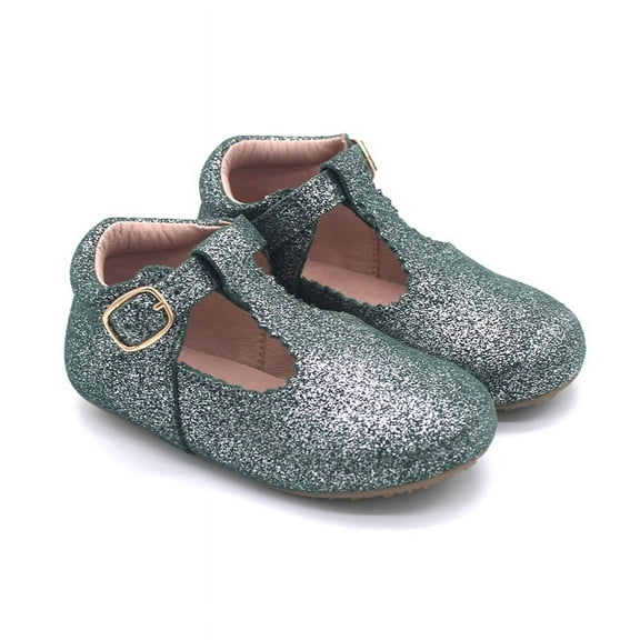 Girls Tbar mary jane classic shoe shimmer suede size 11T