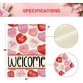 thumbnail image 5 of Valentines Day Garden Flag 12x18 Inch Double Sided Outside, Welcome Candy Love Hearts Anniversary Yard Outdoor Flag, 5 of 6