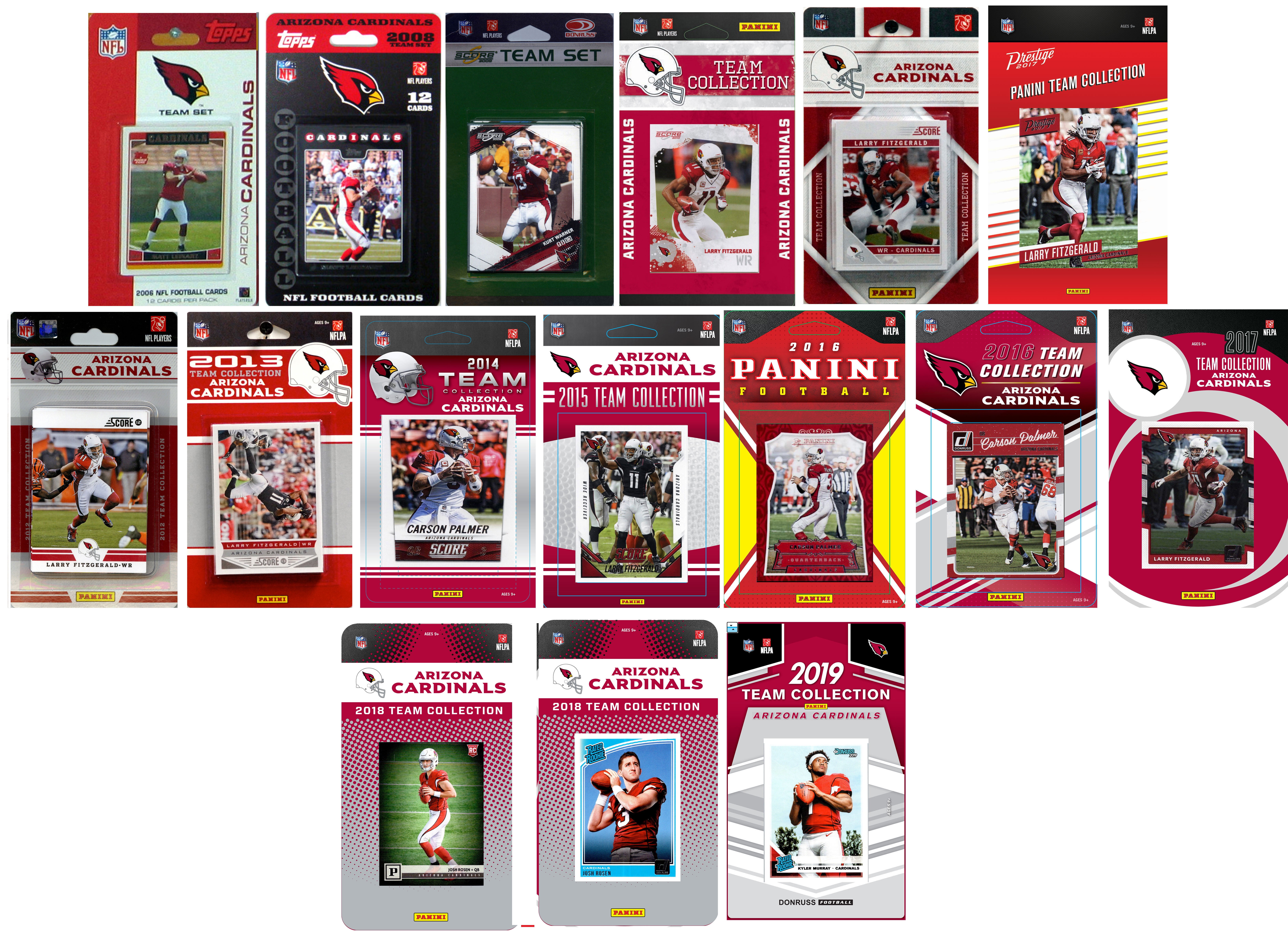 NFL Arizona Cardinals 16 Different Licensed Trading Card Team Sets - Walmart.com - Walmart.com