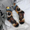 thumbnail image 5 of Balery Quirky Owl With Glasses Pattern Crew Socks Unisex– Soft & Breathable Socks for Men & Women, One-Size Fits Most (US 5-11), Comfortable & Durable for Daily Wear, 5 of 6