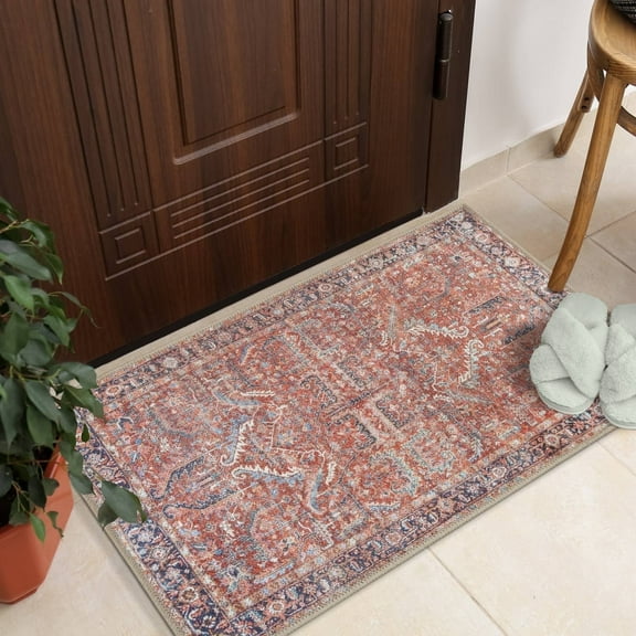 GLN Rugs Babylon - Indoor, Machine Washable Area Rug 2'x3' Turkish Terra Home Carpet