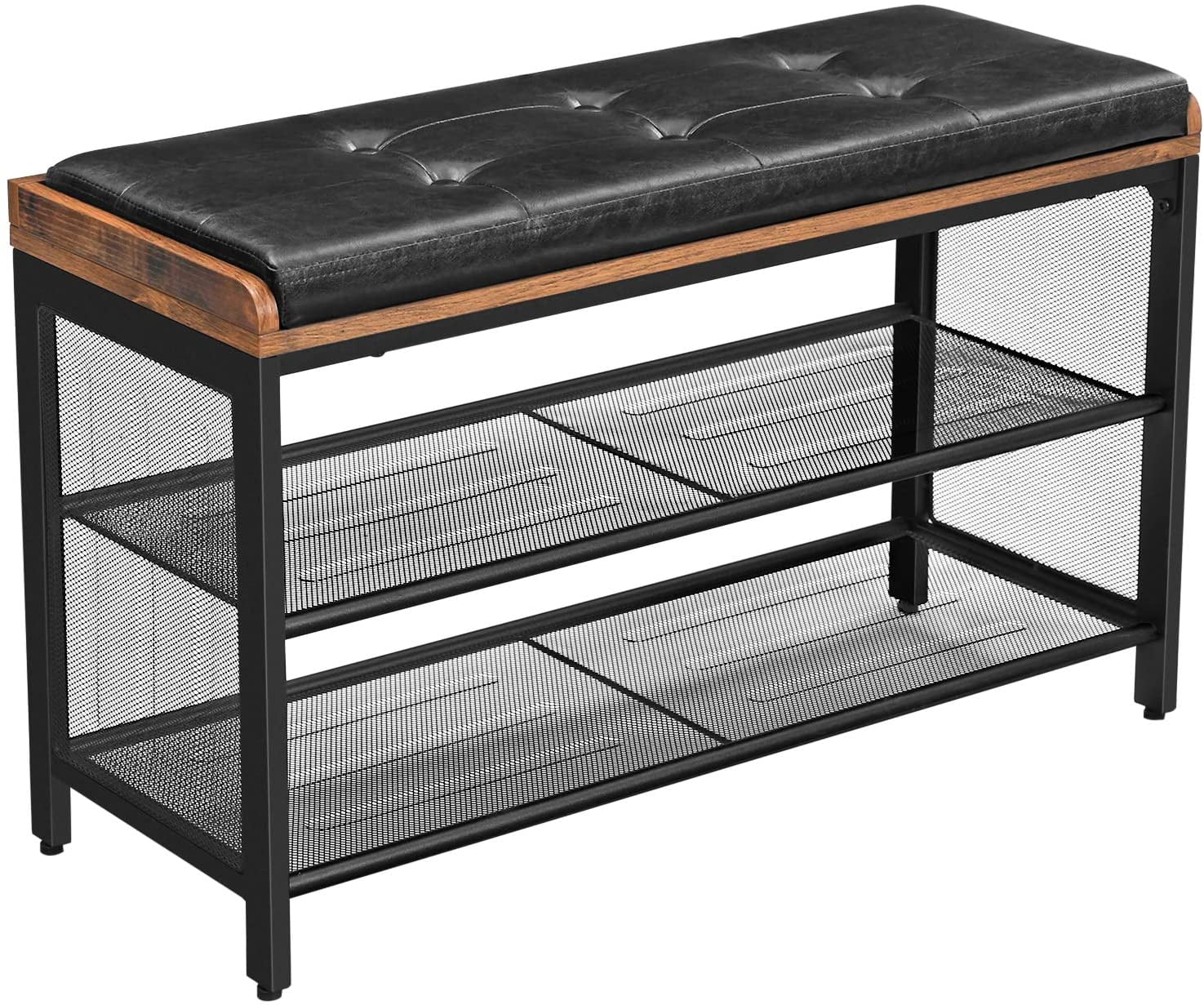 Vasagle Padded Storage Bench With Mesh, Vasagle Cubbie Shoe Cabinet Storage Bench With Cushion