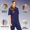 thumbnail image 4 of Women's Scrub Sets, Scrub Top and Pants (True Navy Blue, 4X-Large), 4 of 7