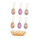 thumbnail image 2 of 6x decoraciones de huevos de Pascua, adorables accesorios de fiesta, adornos colgantes para Estampado de mariposas, 2 of 9