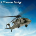 thumbnail image 4 of WLTOYS UH-60L RC Helicopter, 2.4G 4CH Brushless Motor Remote Control Helicopter, Black Hawk Military Model with Altitude Hold, Gyro Stabilization, One Key Take Off/Landing, 4 of 10