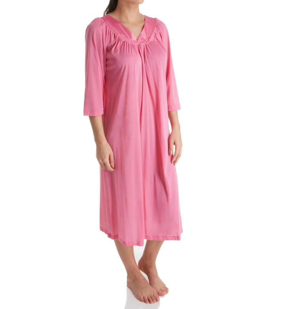 Women s Exquisite Form 50107 Coloratura 3 4 Sleeve Long Nightgown 