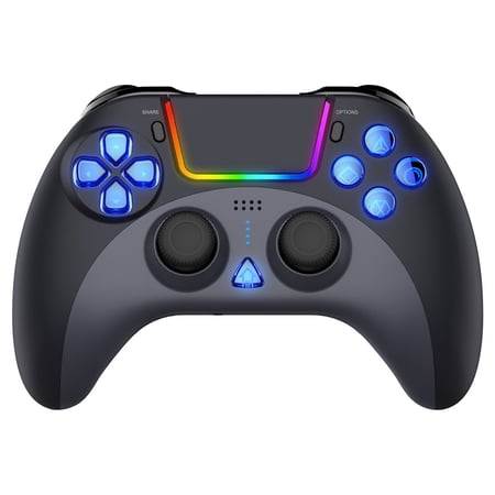 Dual Vibration Wireless Gamepad with LED Joystick Gaming Controller for Console and Computer Use Dual Vibration Wireless Gamepad with LED Joystick Gaming Controller for Console and Computer Use