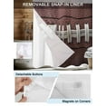 thumbnail image 3 of No Hook Cloth Fabric Shower Curtain with Snap in Liner, Rugby Sport Waterproof Shower Curtains Set with See Through Top Window, Usa Sport White Red Brown Ball Bath Curtains Shower 60"x72", 3 of 6