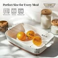 thumbnail image 2 of This ceramic baking dish is oven-safe, measures 9x13 inches, has a capacity of 4.3 quarts, features handles, is durable, and suitable for baking and roasting various foods; it is ivory-colored., 2 of 8