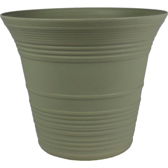 The HC Companies Sedona Round Self-Watering Pot - Lightweight Self Care Planter - Plastic Planter for Herbs & More - Durable Plant Pots for Indoor Plants & Outdoor Plants (9" Seafoam, Pack of 1)