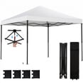 thumbnail image 2 of Outsunny 10 x 10 ft Pop Up Canopy Tent with One Push Setup, Easy Setup Outdoor Portable Instant Canopy Shelter w/ Roller Bag, Sandbags, White, 2 of 9