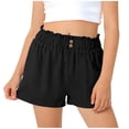thumbnail image 2 of Amidoa Girls Shorts Wide Leg Toddler Soft Elastic Waist Solid Color Casual Summer Shorts for Kids Black Size 12, 2 of 6