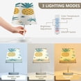 thumbnail image 4 of WOBOGO Illustration Of Pineapples with White Background Table Lamps Bedroom 3-Speed Dimmable Farm Style with Fabric Shade for Reading and Home Office, 4 of 8