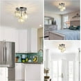 thumbnail image 4 of Table Lamp Semi Flush Mount Ceiling,3-Light Kitchen Mount,Hallway Light Fixtures Ceiling with Clear Crystal Shades for Kitchen Entryway Bedroom Bathroom Foyer,Bedroom Lamp, 4 of 9