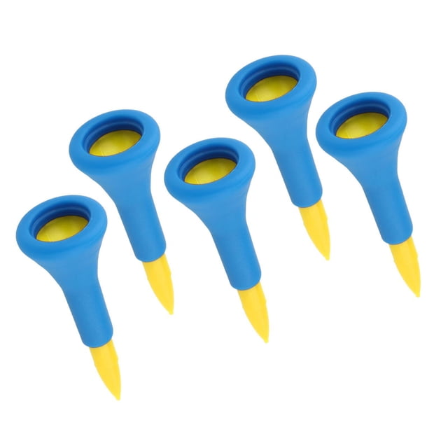 5 soportes para tees de golf de goma premium, accesorios casi , alfombrilla de 2" de altura Amarillo Zulema Soporte para te de golf