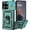 Green, variant on for Motorola Moto Edge 2025 Case with Slide Camera Lens Cover, Built-in Ring Stand Shockproof Protective Phone Case for Motorola Edge 2025 Case (Purple)