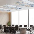 thumbnail image 3 of 3 Pack Coastal Fluorescent Light Covers for Ceiling Lights Ocean Blue Beige Starfish Shells Plant Leaves Ombre Magnetic Ceiling Light Covers Overhead Light Filters for Office Classroom Home, 3 of 9