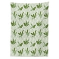 thumbnail image 3 of Ambesonne Retro Tablecloth Rectangular Table Cover, Palm Leaves Geometric, 60"x90", Olive Green Cream, 3 of 4