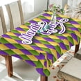 thumbnail image 4 of Coolnut Mardi Gras Tablecloth, Waterproof Washable Polyester Square Table Cover, Durable Tablecloth for Kitchen Dining Table Party Decor, 60"X 90", 4 of 7