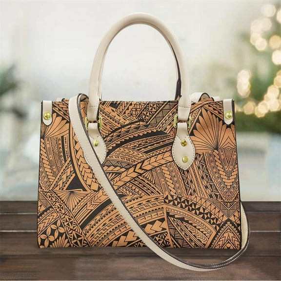 Women Purses Designer | Leather Shoulder Handbag | Polynesian Handbag