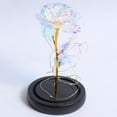 thumbnail image 3 of Artificial Gold Foil Rose Flower And LED Light String In Glass Dome On Wooden Base The Best Gift For Women(Battery Not Included), 3 of 6