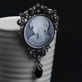 thumbnail image 4 of AOOOWER Antique Cameo Enamel Pin Pendant Lapel Pin Vintage Brooch for Jeans for Jacket B, 4 of 9