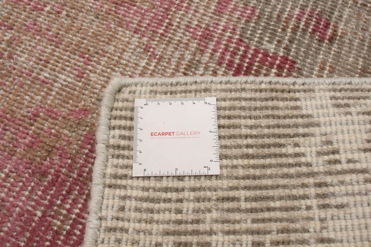 ECARPETGALLERY Tapis Métier Main pour Salon, Salle à Manger et Chambre à Coucher Contemporain Collection Galleria 5'0" x 7'8" en Rose