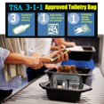thumbnail image 6 of TSA Approved Clear Toiletry Bag, 2 Pack Clear Quart Size Travel Makeup Cosmetic Bags with Handle Large Opening, Carry on Airport Airline Compliant Bag for Women Men (Gold), 6 of 8