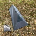 thumbnail image 4 of Ultralight Camping Tent Water 1 Person Shelter Survival easy for Mountaineering Beach Fishing Backpacking Hiking , Gray, 4 of 10