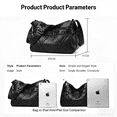 thumbnail image 6 of Women Pocketbooks Soft PU Leather Ladies Crossbody Purse Multi Pocket Shoulder Bag, Black, 6 of 8