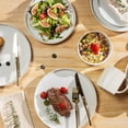thumbnail image 4 of Ceramic Dinnerware Sets for 4, 12 Pieces Porcelain Lightweight Plates and Bowls Sets, Scratch Resistant Dish Set, Oven & Microwave & Dishwasher, 4 of 6
