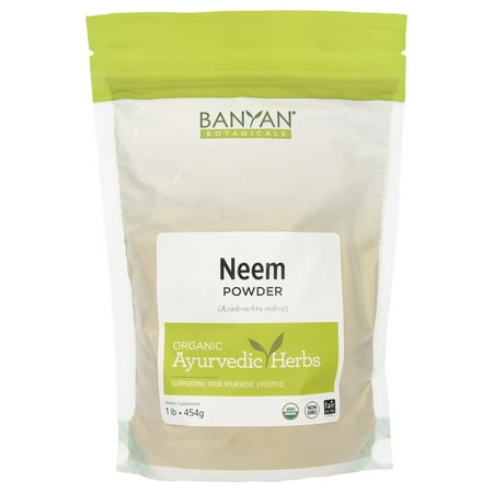 Banyan Botanicals Neem Powder - Organic Azadirachta Indica - Purifying Ayurvedic Herb for Healthy Skin & Blood* – 1 lb. – Fair for Life Sustainably Sourced Non-GMO Vegan