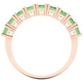 thumbnail image 5 of 2.61 ctw Wedding Band for Women - 14K Rose Gold Simulated Green Diamond Stackable Eternity Ring, 5 of 6