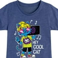 thumbnail image 3 of Instant Message - Hey Cool Cat Boombox - Toddler & Youth Girls Short Sleeve Graphic T-Shirt, 3 of 6