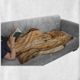 thumbnail image 6 of Wooden Print Soft Flannel Fleece Throw Blanket, Lodge Style Hardwood Planks Image Farmhouse Grunge Design, Cozy Plush for Indoor and Outdoor Use, 60" x 80", Burnt Orange Orange, by Ambesonne, 6 of 6